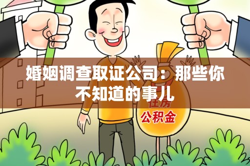 全南婚姻调查取证公司：那些你不知道的事儿
