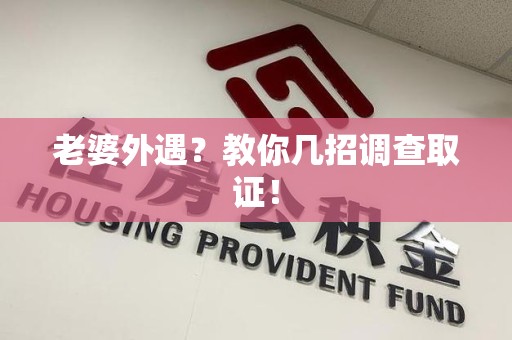 全南老婆外遇？教你几招调查取证！