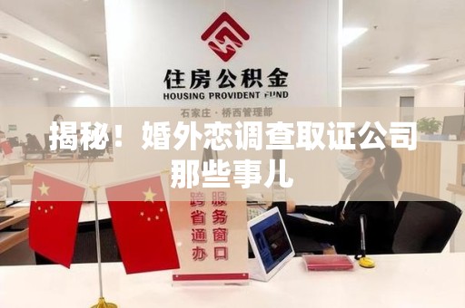 全南揭秘！婚外恋调查取证公司那些事儿